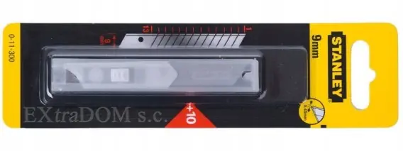 Rabat OSTRZA WYM. DO NOŻYKÓW - 9MM ŁAMANE, 10 SZT. STANLEY